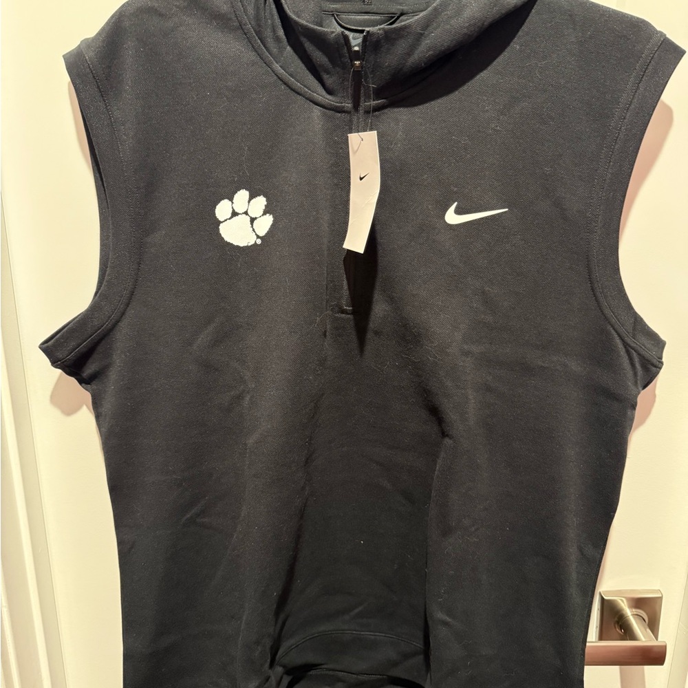 Nike Clemson Black Sleeveless Hoodie
